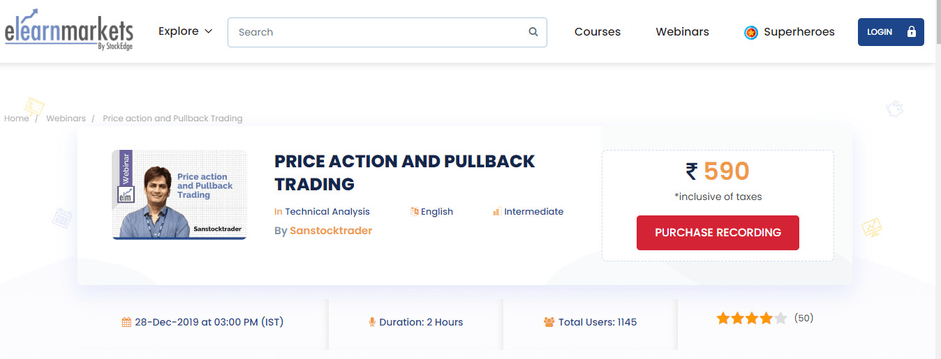 PRICE ACTION AND PULLBACK TRADIN by Elearnmarkets