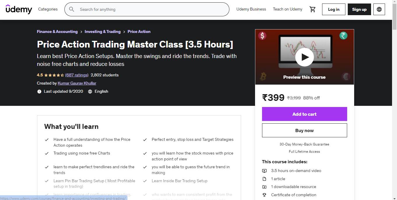 Price Action Trading Master Class (PAID COURSE) By Udemy